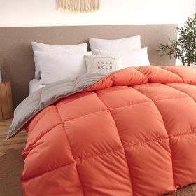 Down Duvet, Winter Duvet, Goose Down Duvet Core, Air Conditioner (Option: Orange-150x200cm-6)