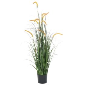 vidaXL Artificial Grass Plant with Cattail 53.1" (Option: as picture)