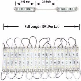 LED Waterproof Module Light, One Board With 60 Lights And 10ft White Light, Not Shipped On Weekends (Option: 10ft)