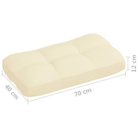 vidaXL Pallet Sofa Cushions 7 pcs Cream (Option: as picture)