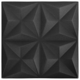 vidaXL 3D Wall Panels 24 pcs 19.7"x19.7" Origami Black 64.6 ft² (Option: as picture)