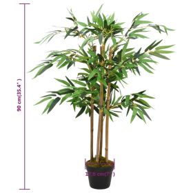 vidaXL Artificial Bamboo Plant Twiggy with Pot 35.4" (Option: as picture)