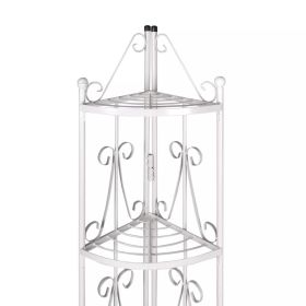 Corner Plant Rack White (Option: as picture)